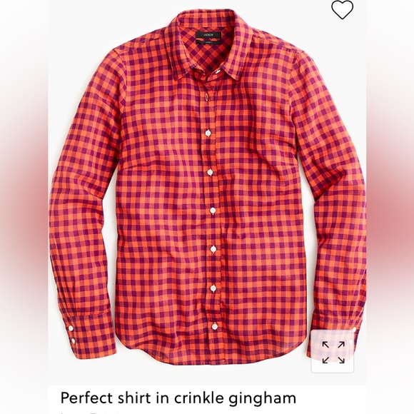 J Crew Perfect Shirt in gingham - Picture 3 of 10